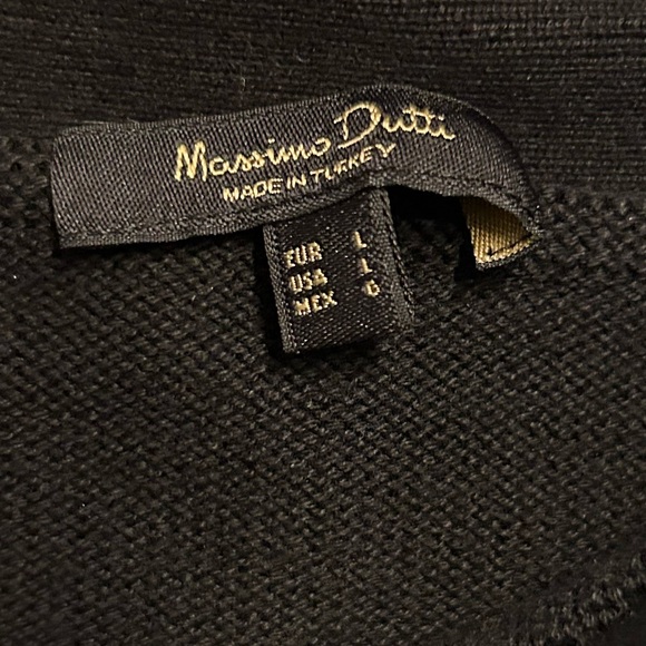 Massimo Dutti Sleeveless Contrast Sweater Knit Tank Top Women’s Large in Black - Picture 7 of 8